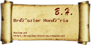 Brüszler Honória névjegykártya